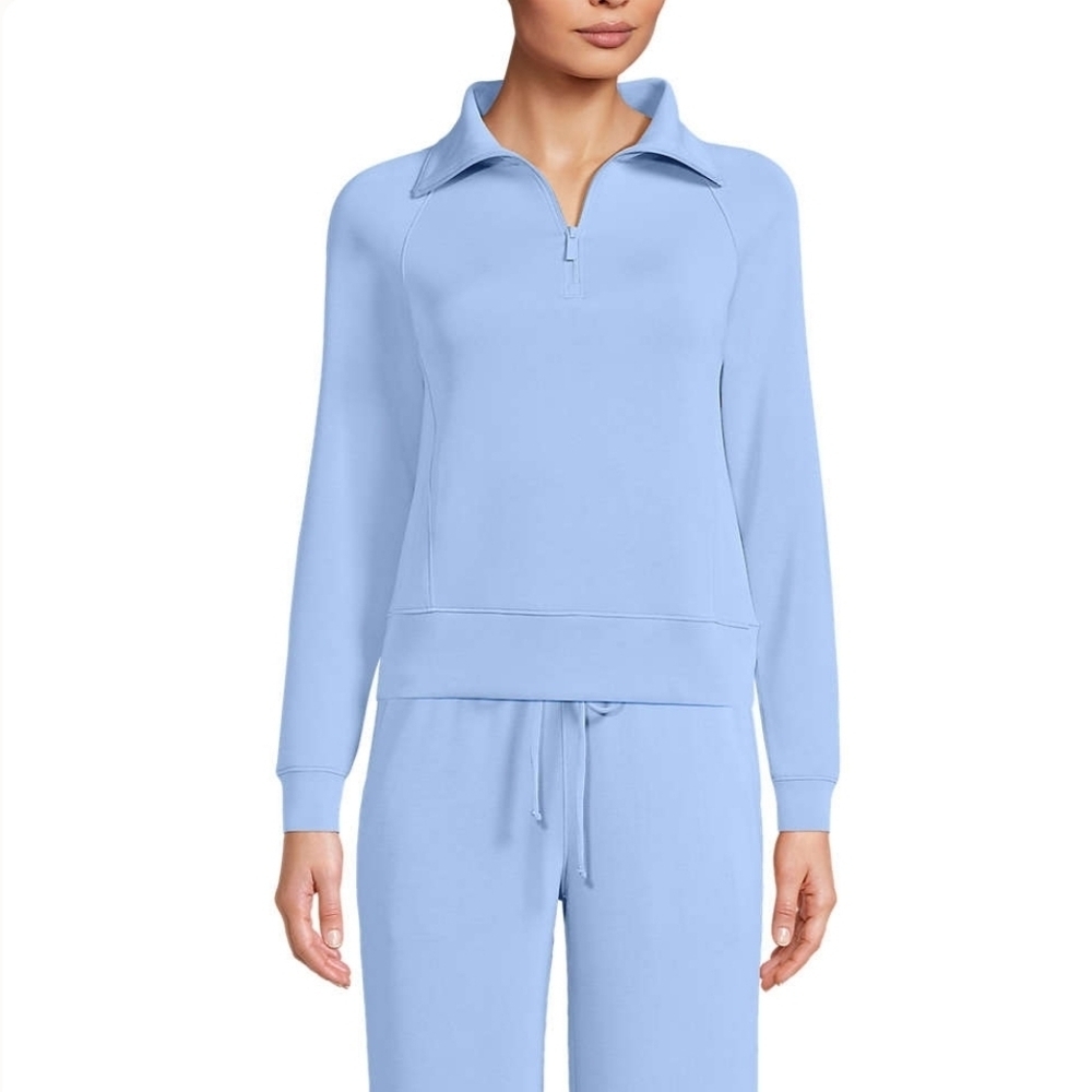 NWT Land's End Cupro Half Zip Athleisure Quiet Luxury Pullover,โ XL